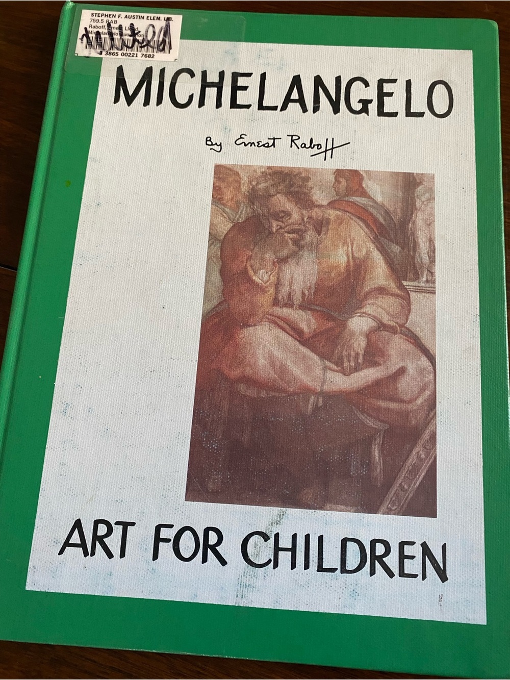 VTG 1980s Michelangelo Art For Children Book School Library Binded Ernest Raboff